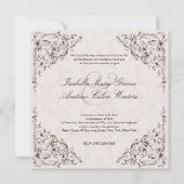 Faire-part de mariage de clé d'amour Vintage (Dos)