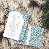 Faire-part de mariage de clé grecque moderne