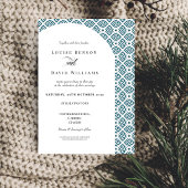 Faire-part de mariage de clé grecque moderne