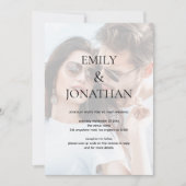 Faire-part de mariage de code QR Arrière - plan ph (Devant)