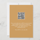 Faire-part de mariage de code QR de feuille de pal (Dos)