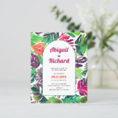 Faire-part de mariage de code QR de l'arc feuille (Debout devant)