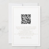 Faire-part de mariage de code QR de script élégant (Dos)