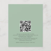 Faire-part de mariage de code QR feuille Eucalyptu (Dos)