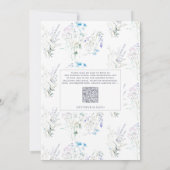Faire-part de mariage de code QR Fleur sauvage mod (Dos)