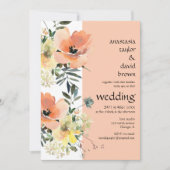 Faire-part de mariage de code QR floral (Devant)
