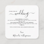 Faire-part de mariage de code QR simple Eucalyptus (Dos)