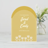 Faire-part de mariage de code QR style Arche (Debout devant)