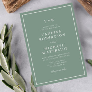 faire-part de mariage de code QR vert