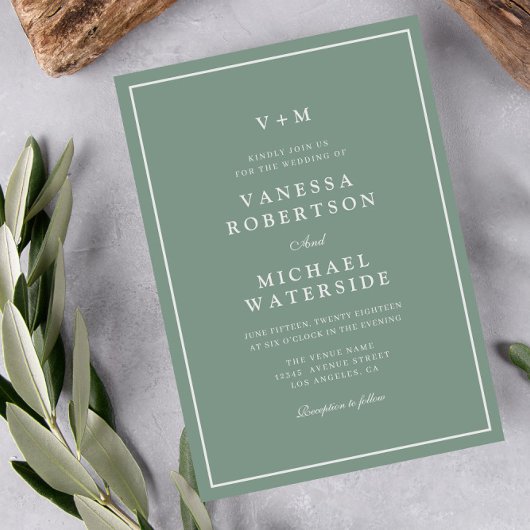 faire-part de mariage de code QR vert