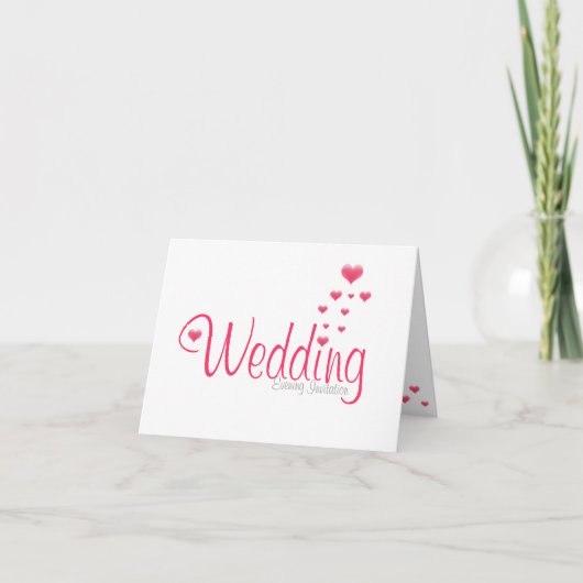 faire-part de mariage de coeur (Devant)