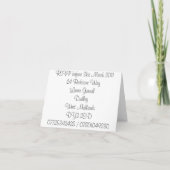 faire-part de mariage de coeur (Dos)