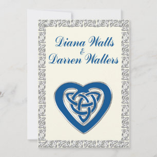 Faire-part de mariage de coeur celtique 2