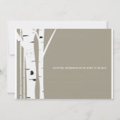 Faire-part de mariage de coeur sculpté de Birch Tr (Dos)