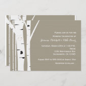 Faire-part de mariage de coeur sculpté de Birch Tr (Devant / Derrière)