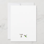 Faire-part de mariage de colibri à date fixe (Dos)