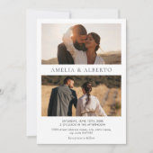 Faire-part de mariage de collage photo moderne (Devant)