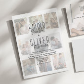 Faire-part de mariage de collage photo moderne