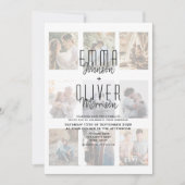 Faire-part de mariage de collage photo moderne (Devant)