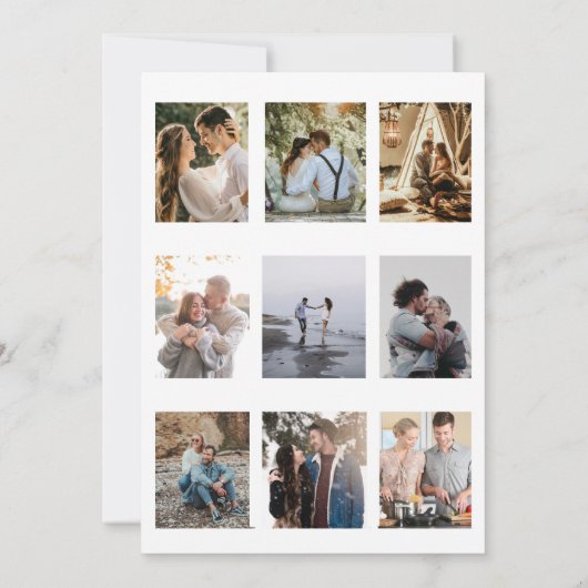 Faire-part de mariage de collage photo moderne (Dos)