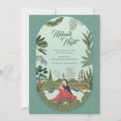 Faire-part de mariage de conception de Mughal (Devant)