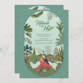 Faire-part de mariage de conception de Mughal (Devant / Derrière)