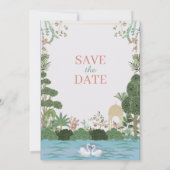 Faire-part de mariage de conception de Mughal (Dos)