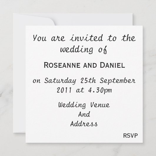 Faire-part de mariage de conception de pingouin (Dos)