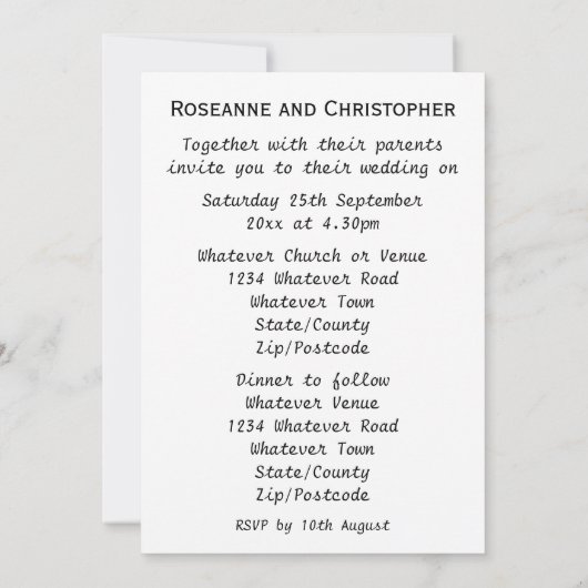 Faire-part de mariage de conception de pingouin (Dos)