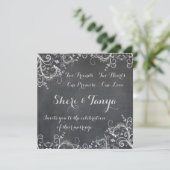 Faire-part de mariage de conception de tableau de  (Debout devant)