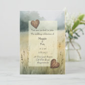 Faire-part de mariage de conception des coeurs de (Debout devant)