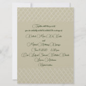 Faire-part de mariage de conception ecru géométriq (Devant)