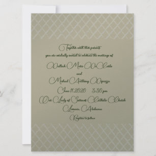 Faire-part de mariage de conception ecru géométriq