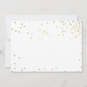 Faire-part de mariage de confettis de feuille d'or (Dos)