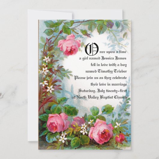 Faire-part de mariage de conte de fées (Devant)