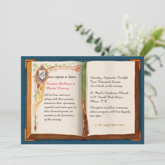 Faire-part de mariage de conte de fées (Debout devant)