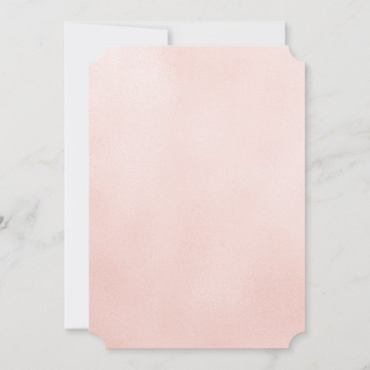 Faire-part de mariage de conte de fées rose pâle e (Dos)