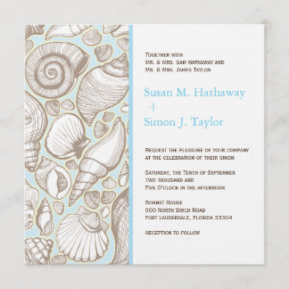 Faire-part de mariage de coquillage