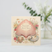 faire-part de mariage de coquillages Art déco des (Debout devant)