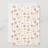 Faire-part de mariage de coquillages d'aquarelle m (Dos)