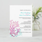 Faire-part de mariage de corail moderne de (Debout devant)