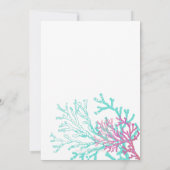 Faire-part de mariage de corail moderne de (Dos)
