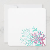 Faire-part de mariage de corail moderne de (Dos)