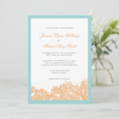 Faire-part de mariage De Corail Pour Mariage Balné (Debout devant)