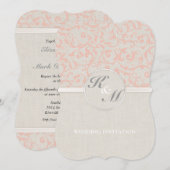 Faire-part de mariage de corail SmartElegance (Devant / Derrière)