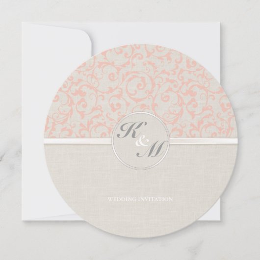 Faire-part de mariage de corail SmartElegance (Devant)