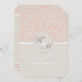 Faire-part de mariage de corail SmartElegance (Devant / Derrière)