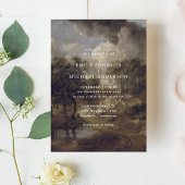 Faire-part de mariage de cottage moderne, beaux-ar