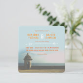 Faire-part de mariage de coucher de soleil à Porto (Debout devant)