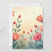 Faire-part de mariage de coucher de soleil Fleur s (Dos)